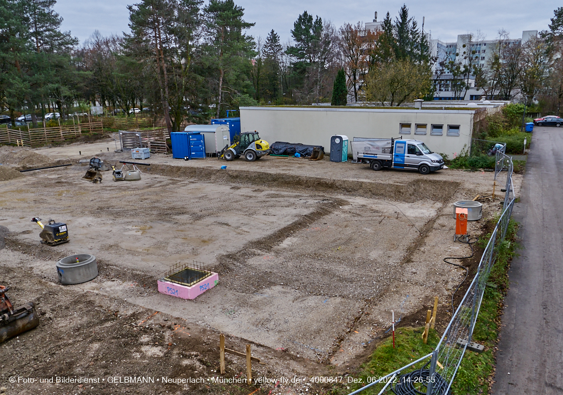 02.12.2022 - Baustelle an der Quiddestraße Haus für Kinder in Neuperlach